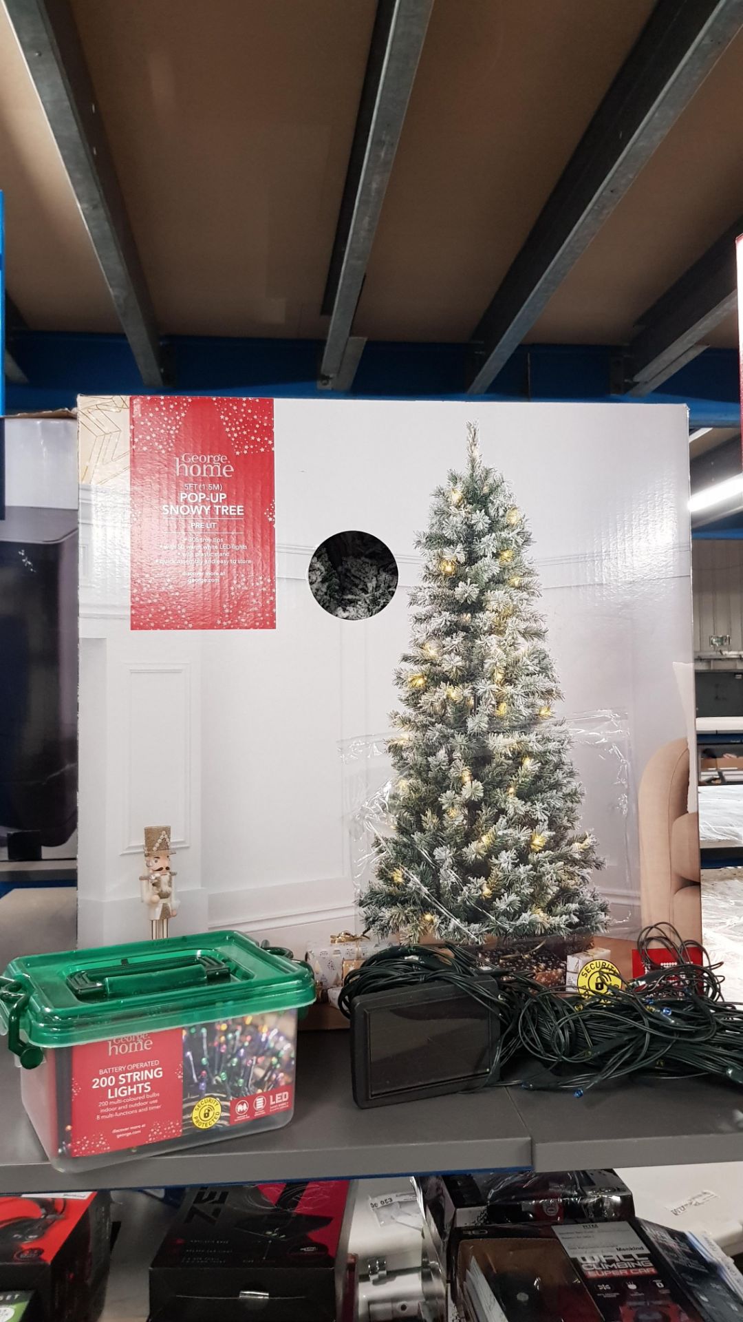 (Lot 347/6F) 10x Mixed Christmas Items. To Include 5ft Pop-Up Snowy Tree Pre Lit. 3ft Snowy Tree Pr - Image 3 of 12