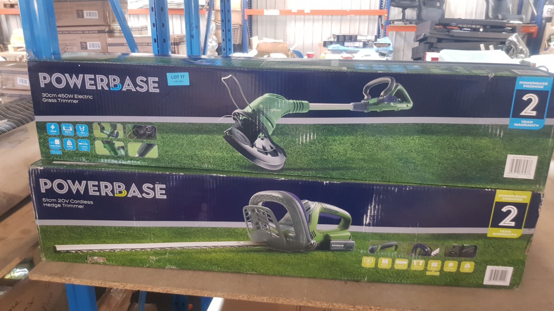 (1E). Lot RRP £114. 2x Powerbase Items. 1x 51cm 20V Cordless Hedge Trimmer RRP £69 (With Battery & - Image 6 of 6