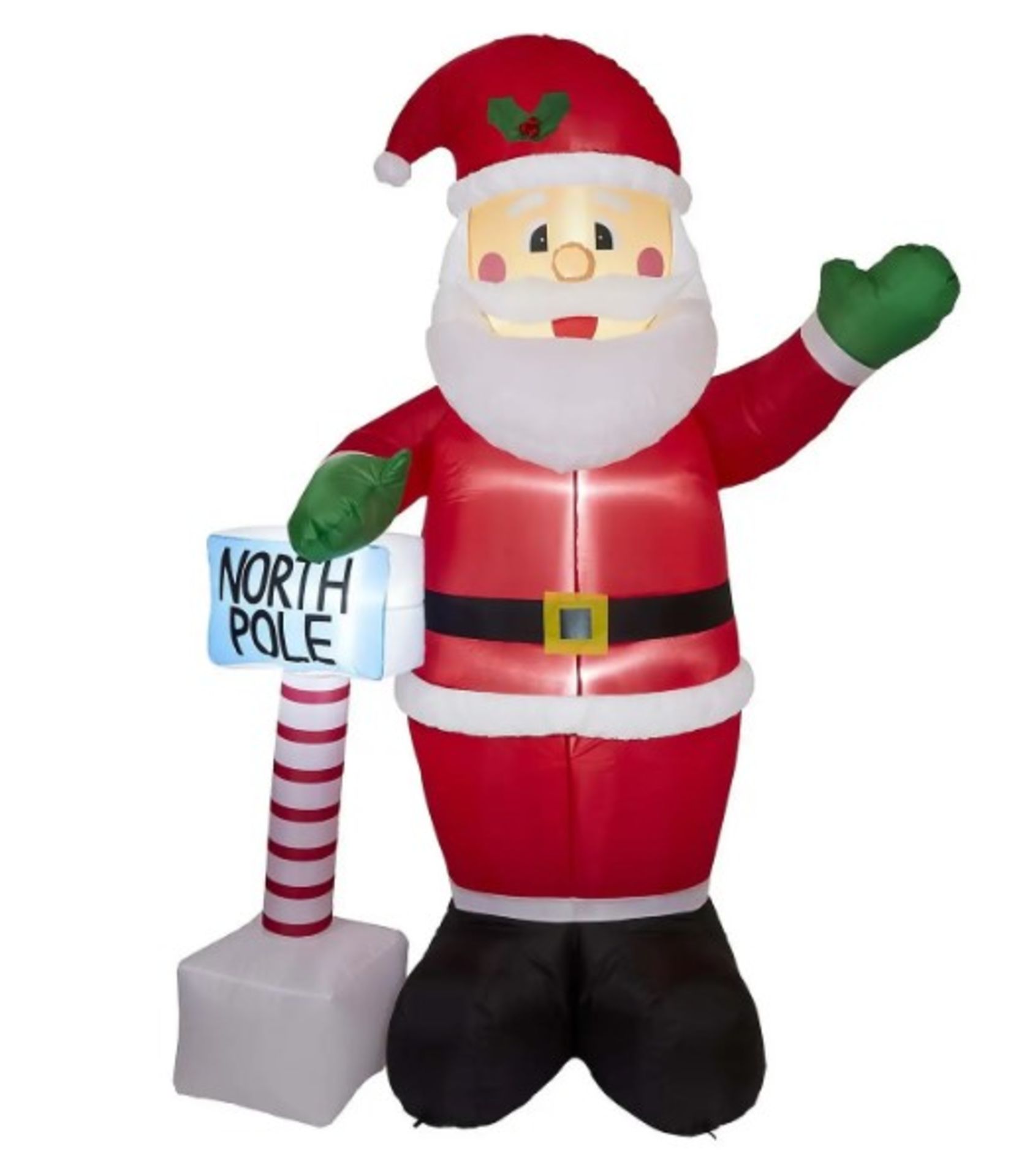 (5D) RRP £65. 8ft Santa with North Pole Sign Christmas Inflatable. - Image 2 of 5