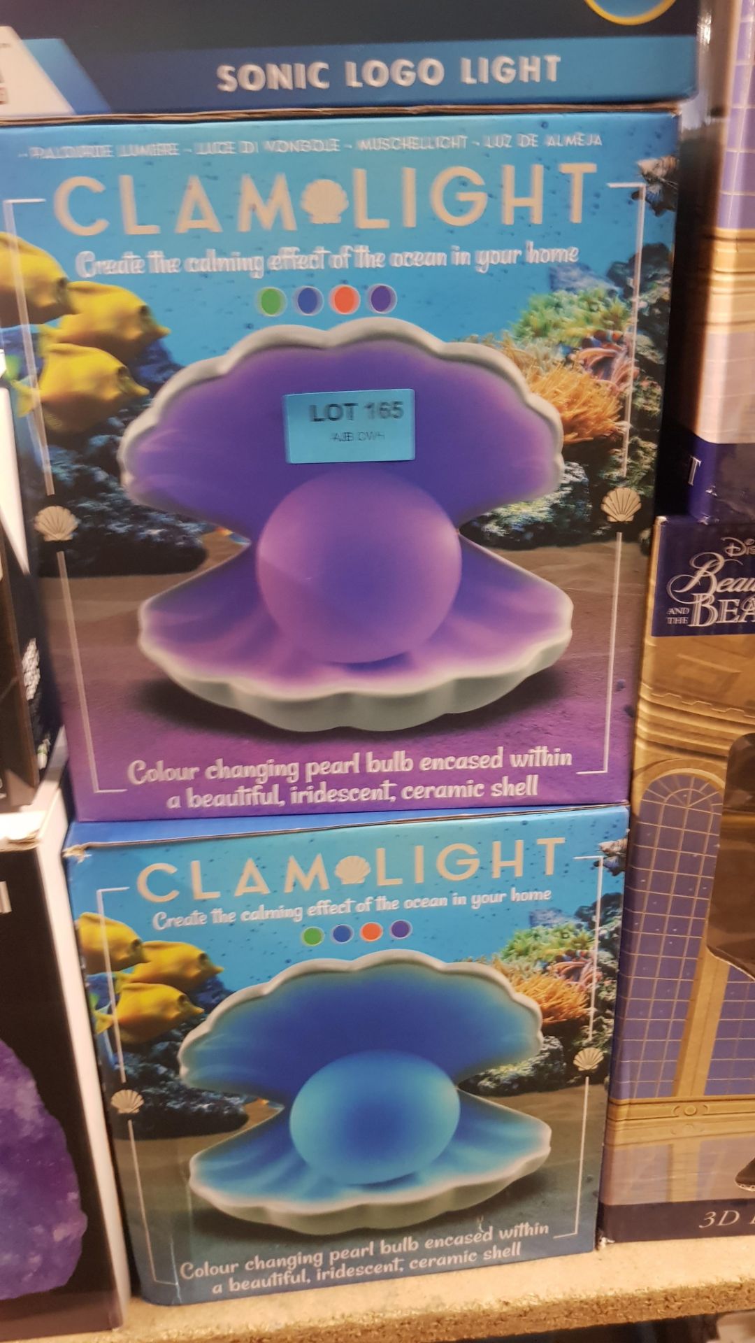 (10F) 11x Items. 4x Disney Beauty And The Beast 3D Lumiere Light. 2x Colour Changing Clam Light. 1x - Image 8 of 9