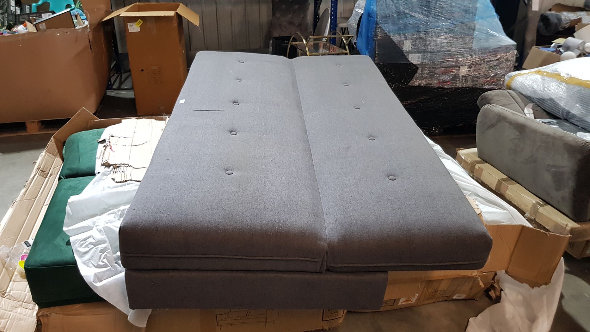 (P) RRP £250. Sidney Sofa Bed With Storage Charcoal. Please Note There Are No Legs In Lot. - Image 8 of 11