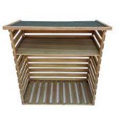 (R3) RRP £110 Homebase Wooden Log Store. 1.23 x 1.16m.