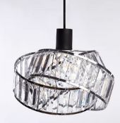 (6N) 6x Mixed Lighting Items. 1x 5 Light Chandelier Chrome. 1x Chrome Jewelled Twist Pendant Ceilin