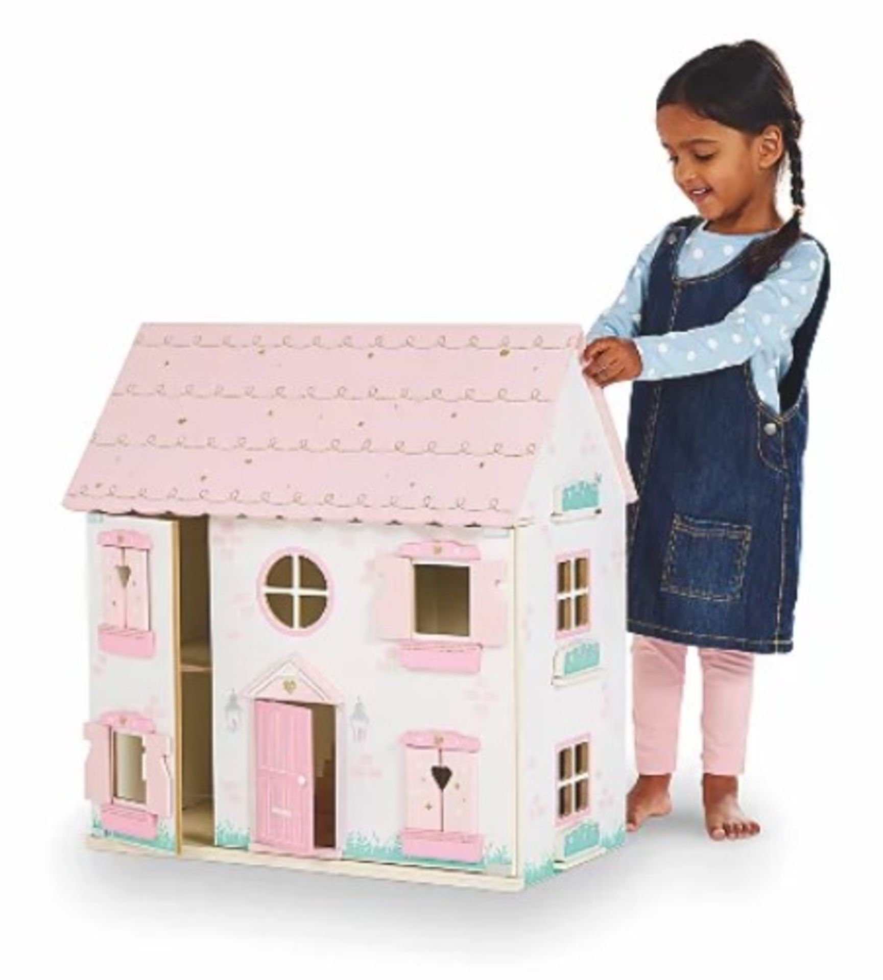 (2B) Lot RRP £160. 4x Wooden Toy Items. 1x Wooden Dolls House RRP £45. 1x Large Furniture Bundle RR