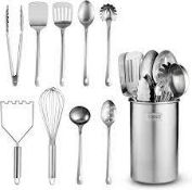 (R3) Large Mixed Lot. Contents Of Home Ware Under Racking Bay. Volume Of Cutlery And Kitchen Utensi