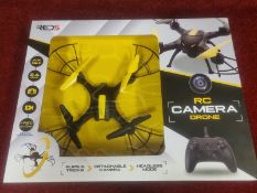 (10D) Lot RRP £195. 6x Red5 RC Camera Drone Yellow/Black. (All Units Have Return To Manufacturer St