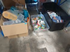 (R5) Contents To Floor Area. Large Box Of Food Storage Containers. Large Qty Of Seeds. Container Of