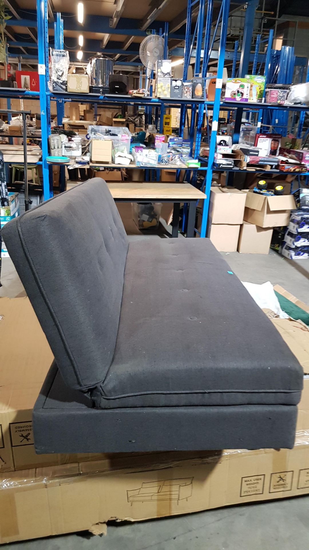 (P) RRP £250. Sidney Sofa Bed With Storage Charcoal. Please Note There Are No Legs In Lot. - Image 6 of 11