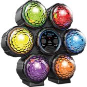 (6E) Lot RRP £250. 10x iDance Disco Lights. Disco Lighting System With 6x Disco Ball (DL6-OCTO). (