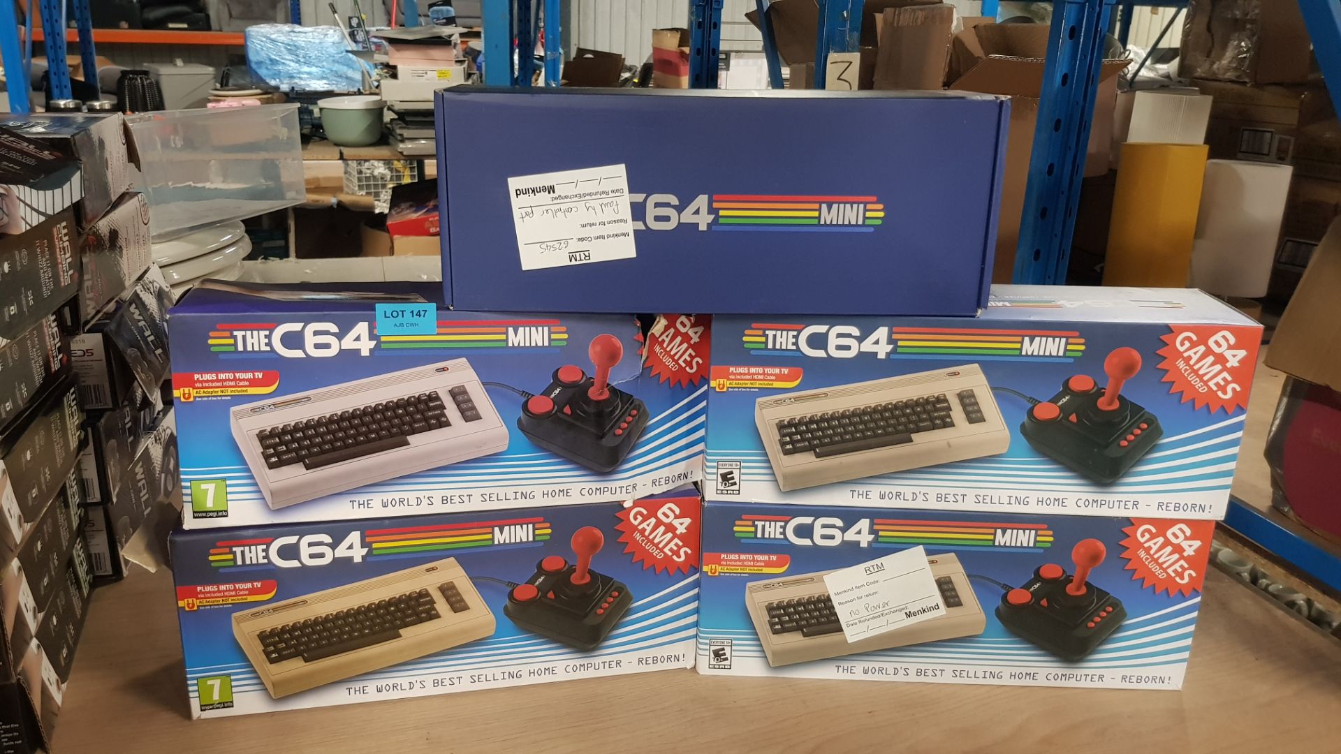 (6F) Lot RRP £425. 5x The C64 Mini Retro Console. (All Units Have Return To Manufacturer Sticker). - Image 3 of 3