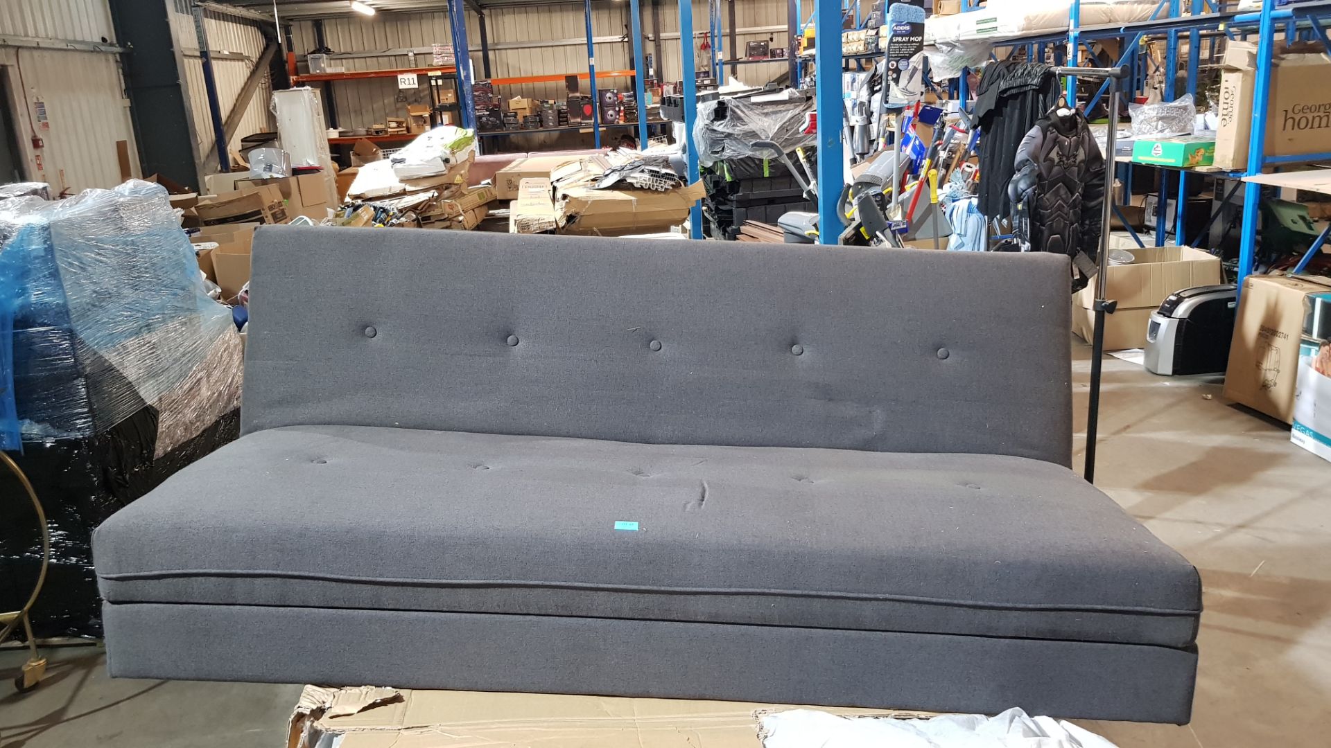 (P) RRP £250. Sidney Sofa Bed With Storage Charcoal. Please Note There Are No Legs In Lot. - Image 5 of 11