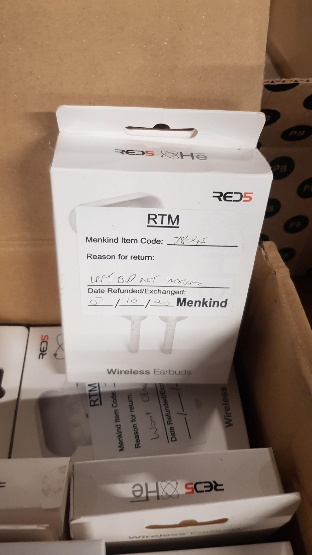 (10B) Lot RRP £520. Approx 40x Red5 Wireless Earbuds White. (All Units Have Return To Manufacturer - Image 5 of 5