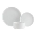 (6G) Lot RRP £80. Simply White Porcelain 33 Piece Diner Set. 11x Dinner Plate, 12x Bowl, 10x Side P