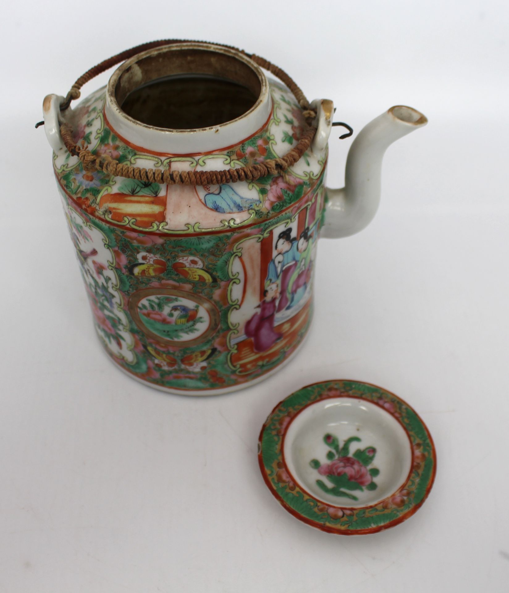 Cantonese Tea Pot c.1900 - Image 6 of 7