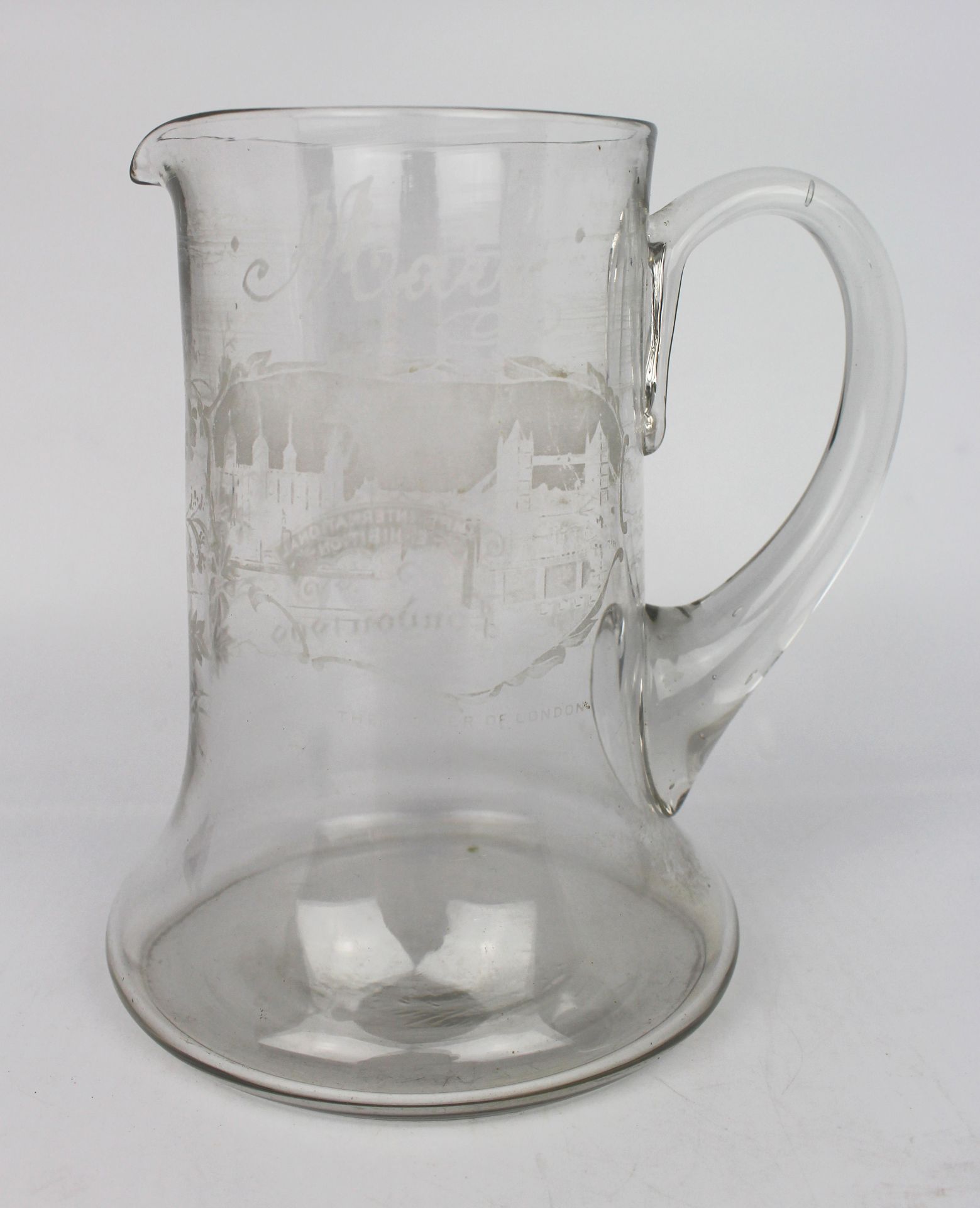 Edwardian Imperial International Exhibition London Glass Tankard - Image 2 of 3