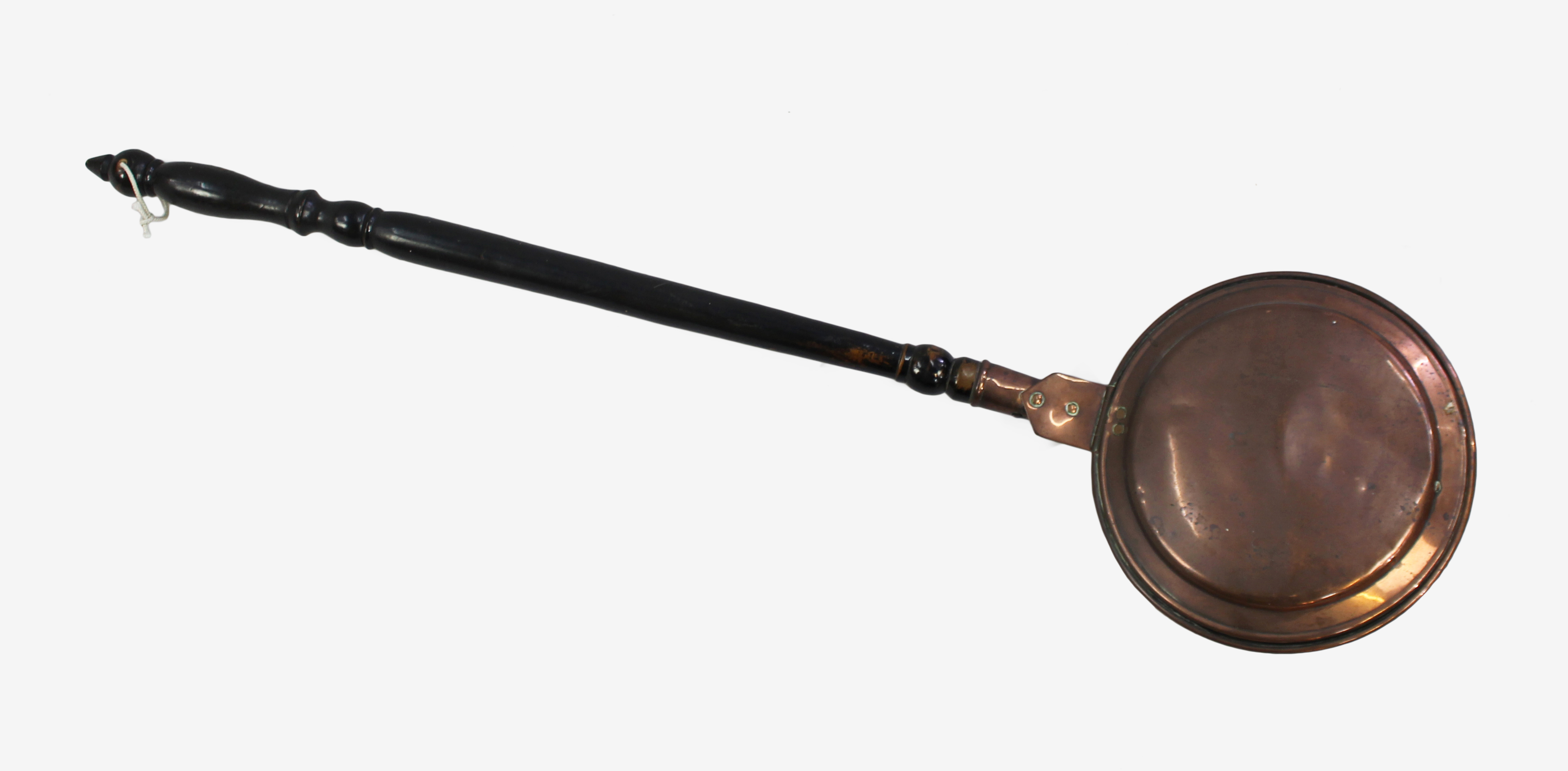 Antique English Ebonized Handled Copper Warming Pan