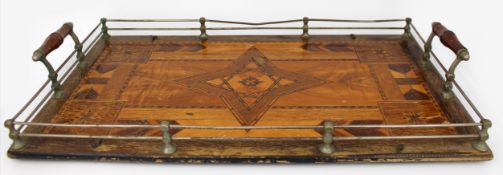 Edwardian Parquetry Inlaid Serving Tray