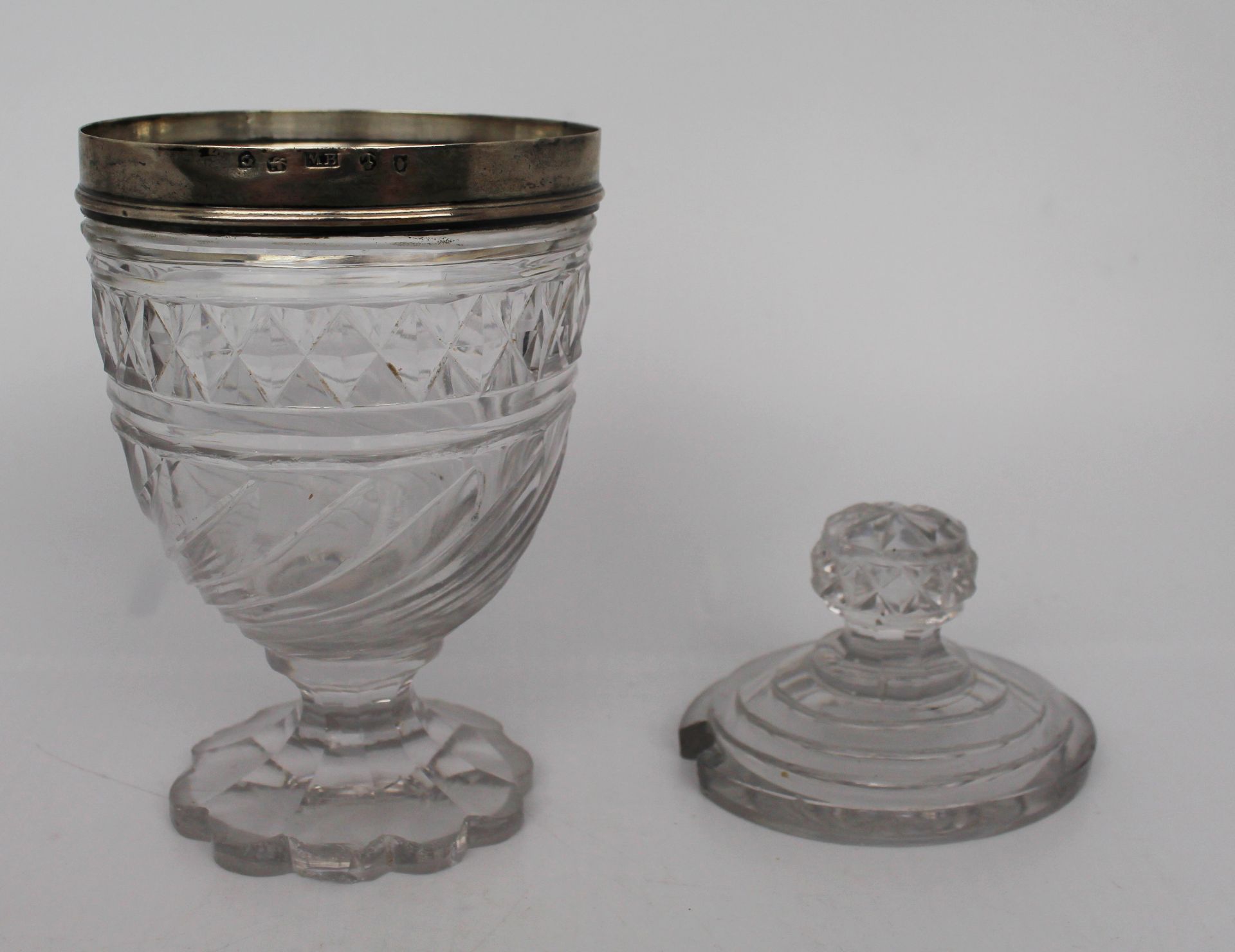 Regency Rock Crystal Silver Mounted Jar & Cover - Image 4 of 5