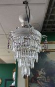 Vintage Crystal Amethyst Chandelier