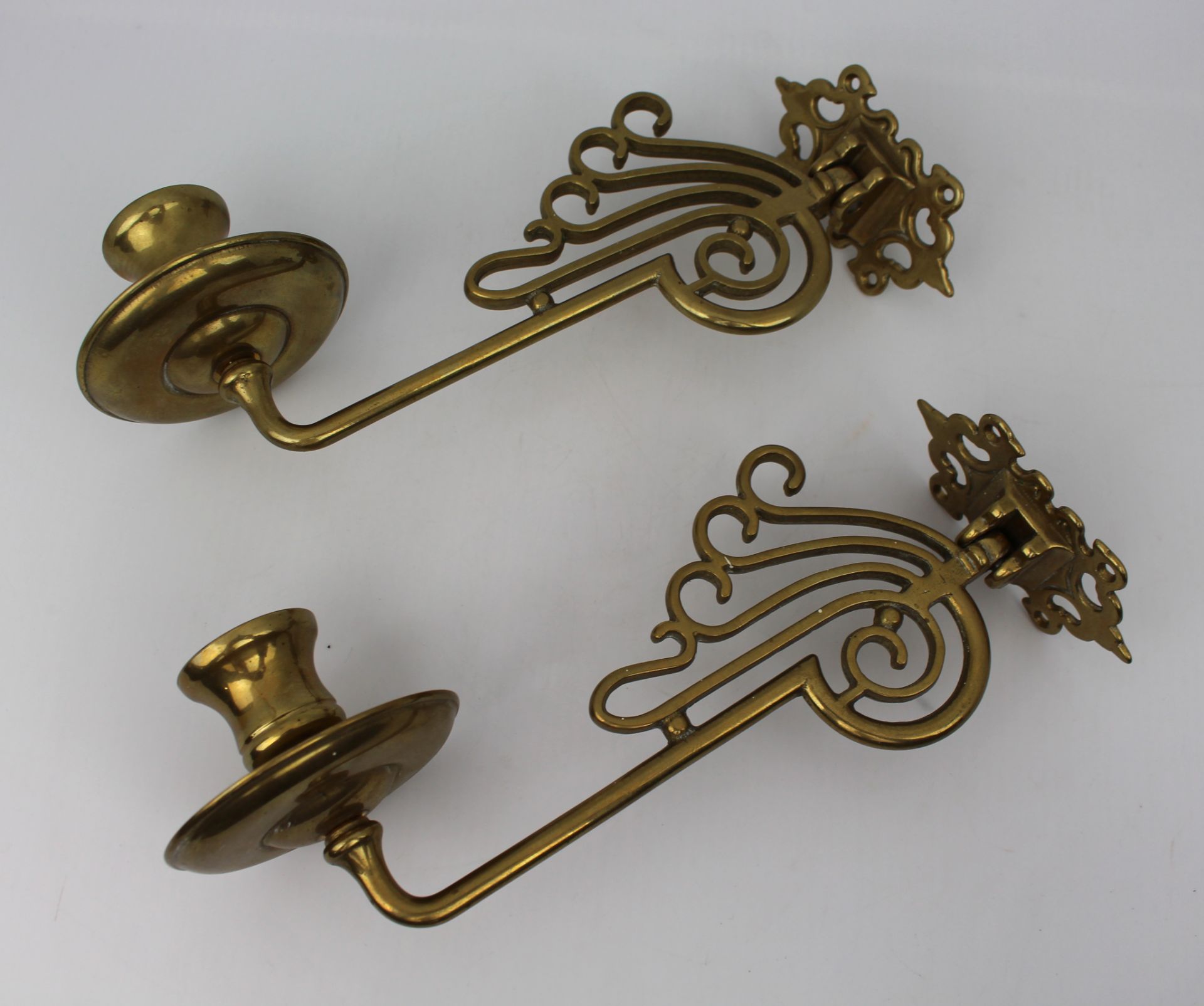 Pair of Vintage Brass Garnitures