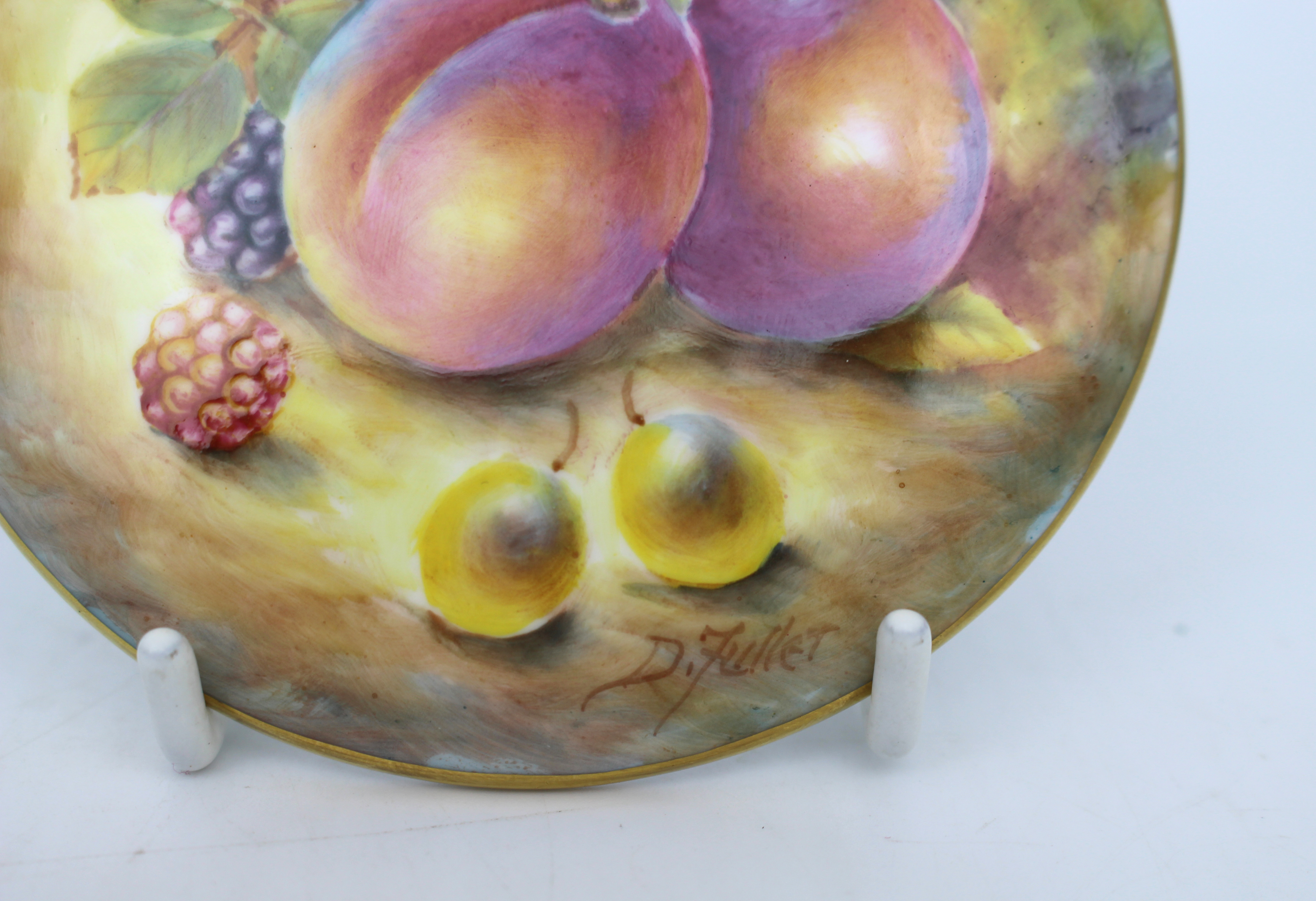 Hand Painted Fruit Plaque by David Fuller - Image 2 of 3