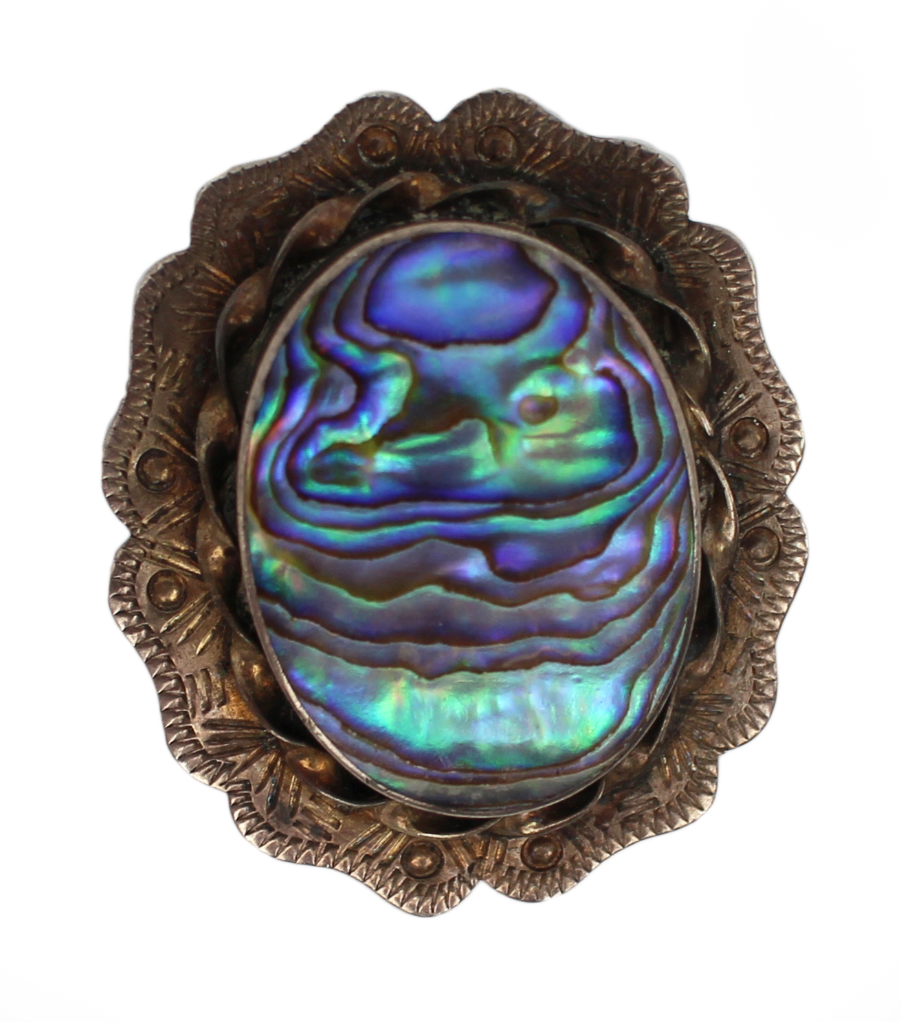 Sterling Silver Abalone Brooch