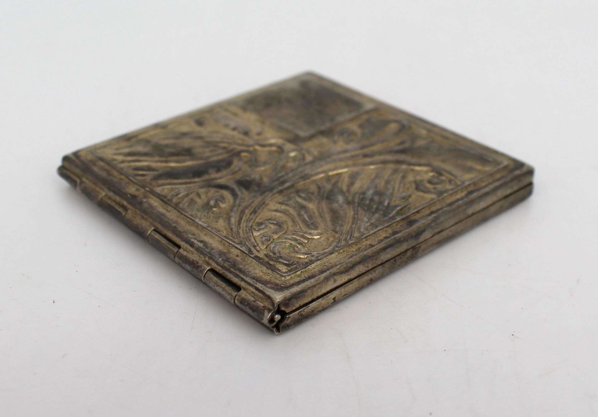 Vintage Silver Plated Art Nouveau Style Compact - Image 4 of 4