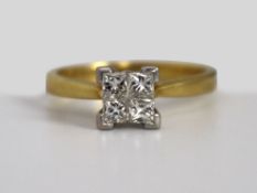 0.50 Carat Diamond Cluster Ring 18ct Gold