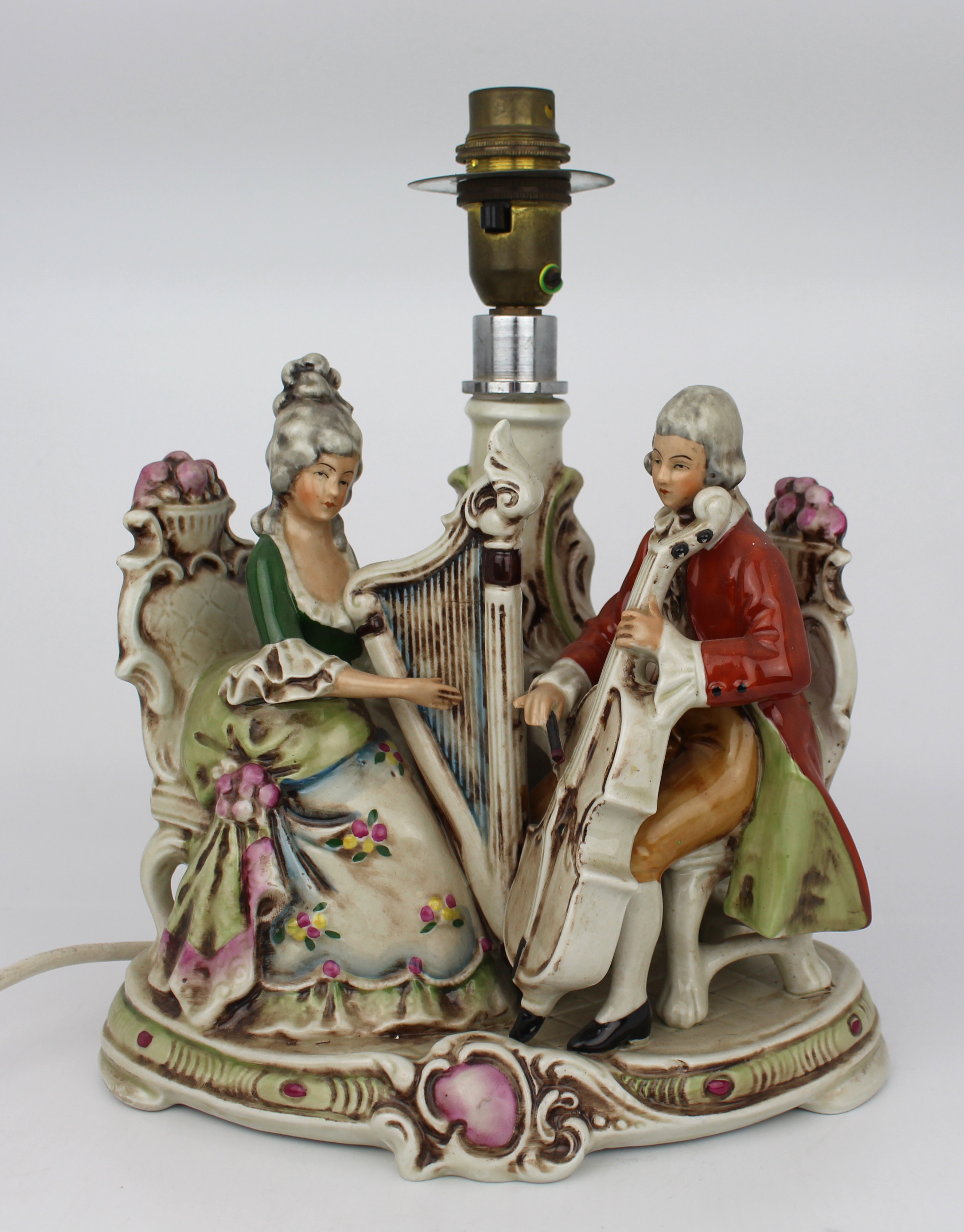 Set of 4 Italian & Turkish Porcelain Table Lamps - Image 3 of 5