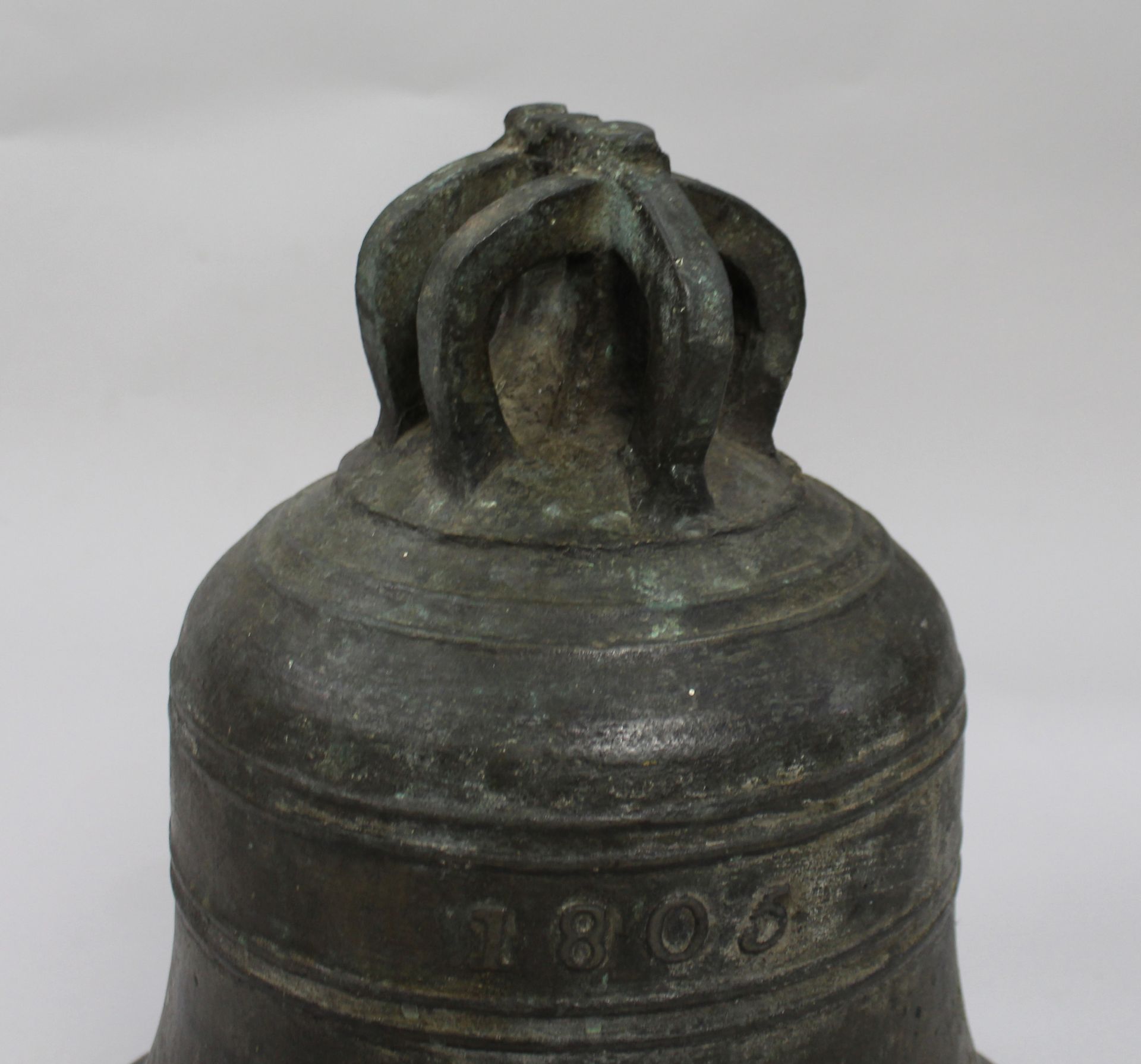 Antique Early 19th c. Bronze Bell 1805 - Image 3 of 7