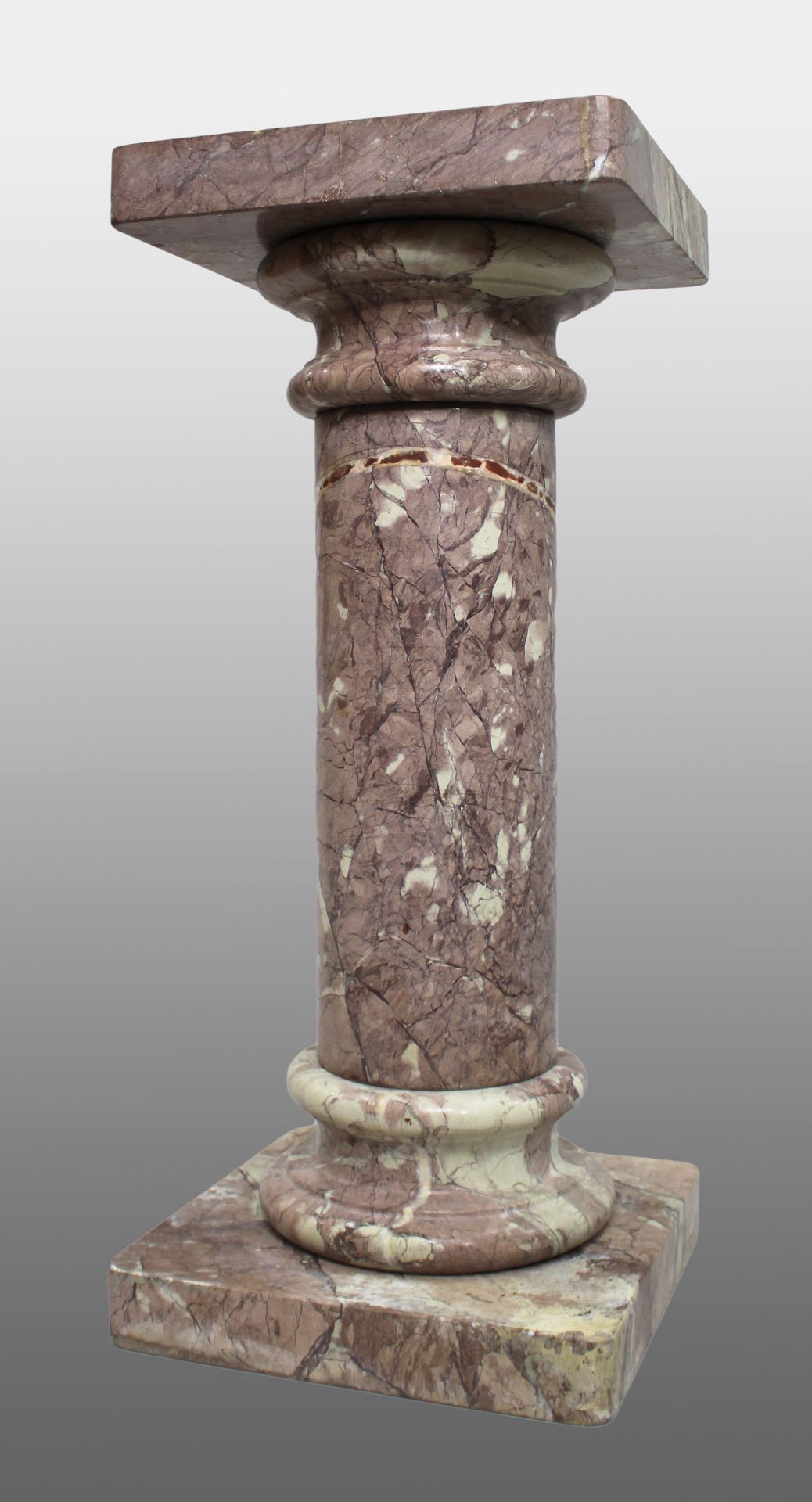 Rouge Marble Pedestal - Image 2 of 3