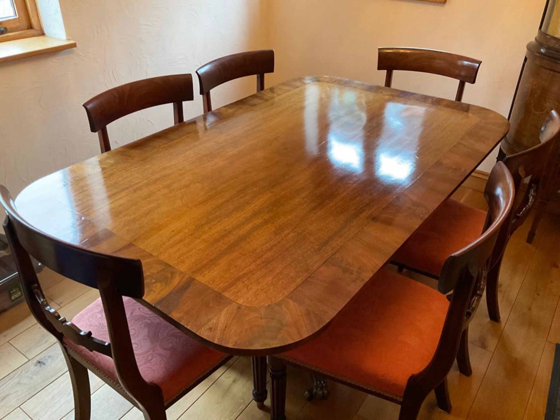 Antique George IV Breakfast Table & 6 Chairs - Image 2 of 13