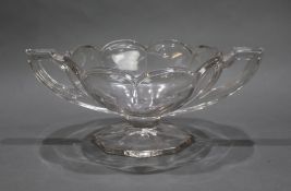 Antique Pressed Glass 2 Handled Bowl