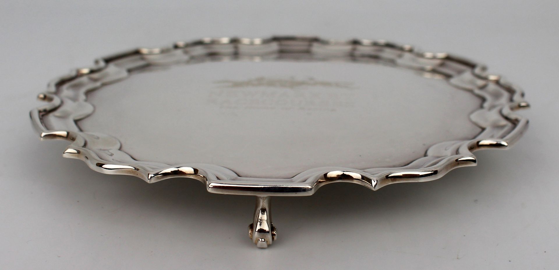 Carrs Sterling Silver Newmarket Racecourses Salver Card Tray - Image 4 of 6