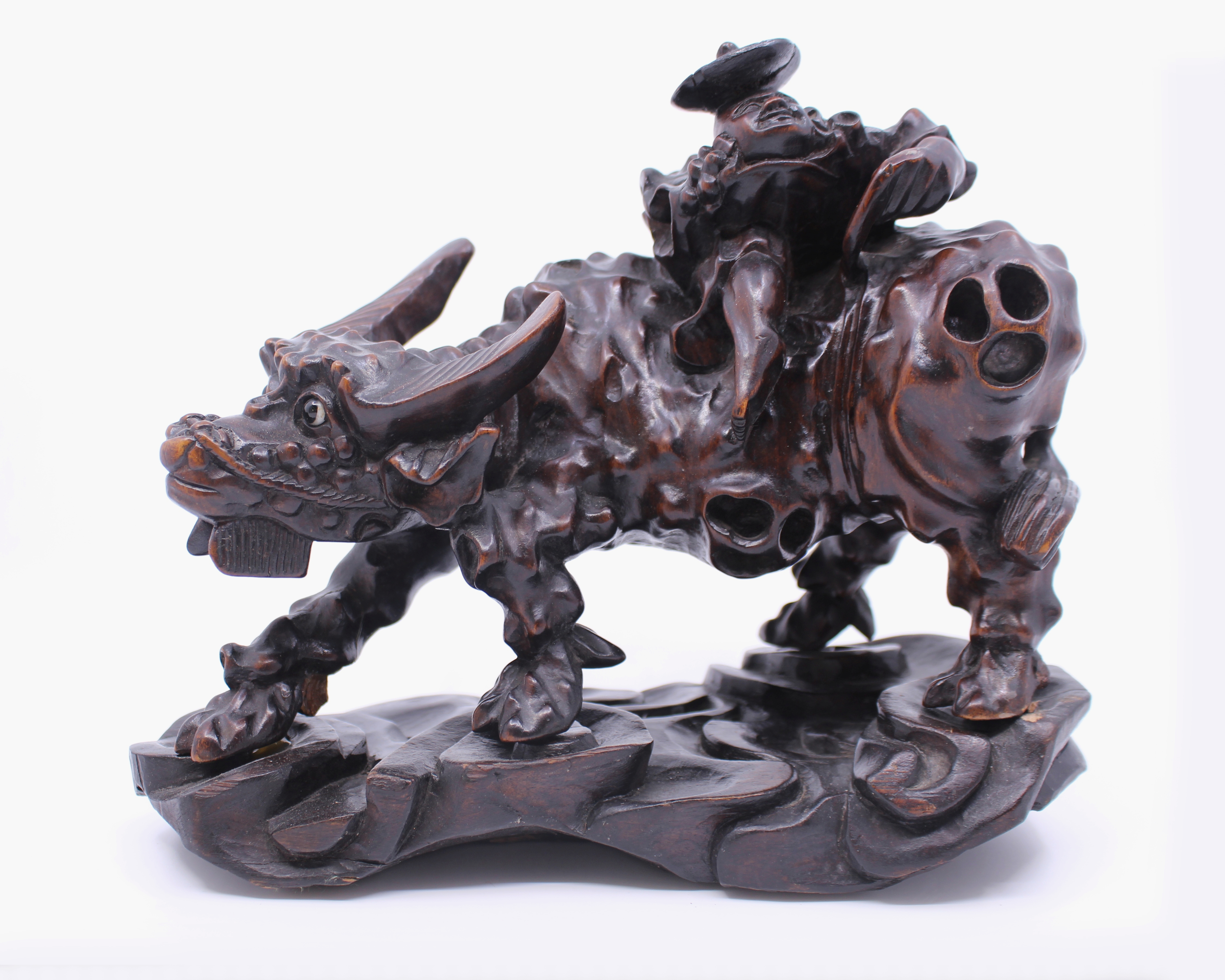 Chinese Carved Rootwood 19th c. Sculpture - Image 3 of 9