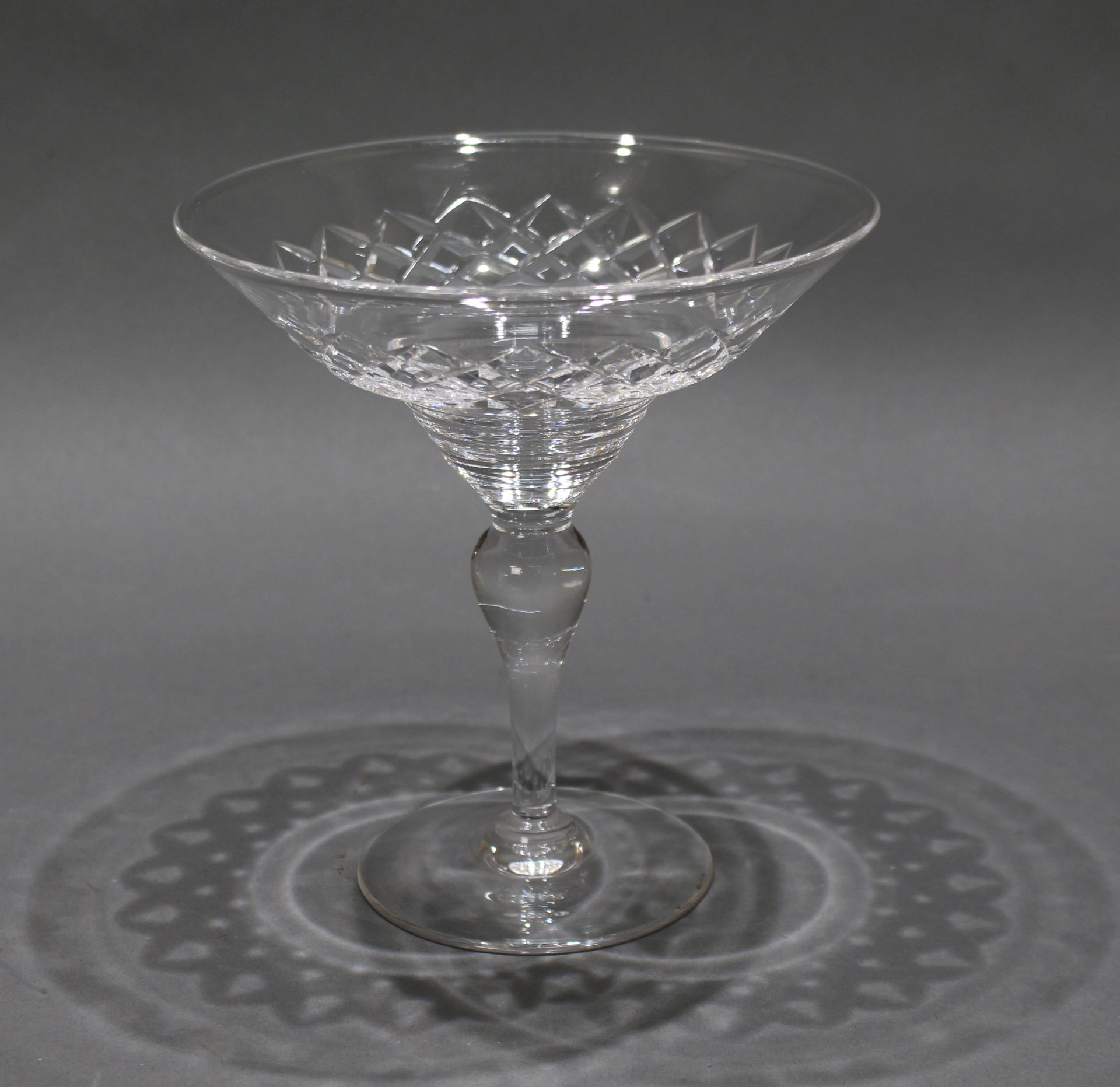 Vintage Cut Glass Crystal Tazza