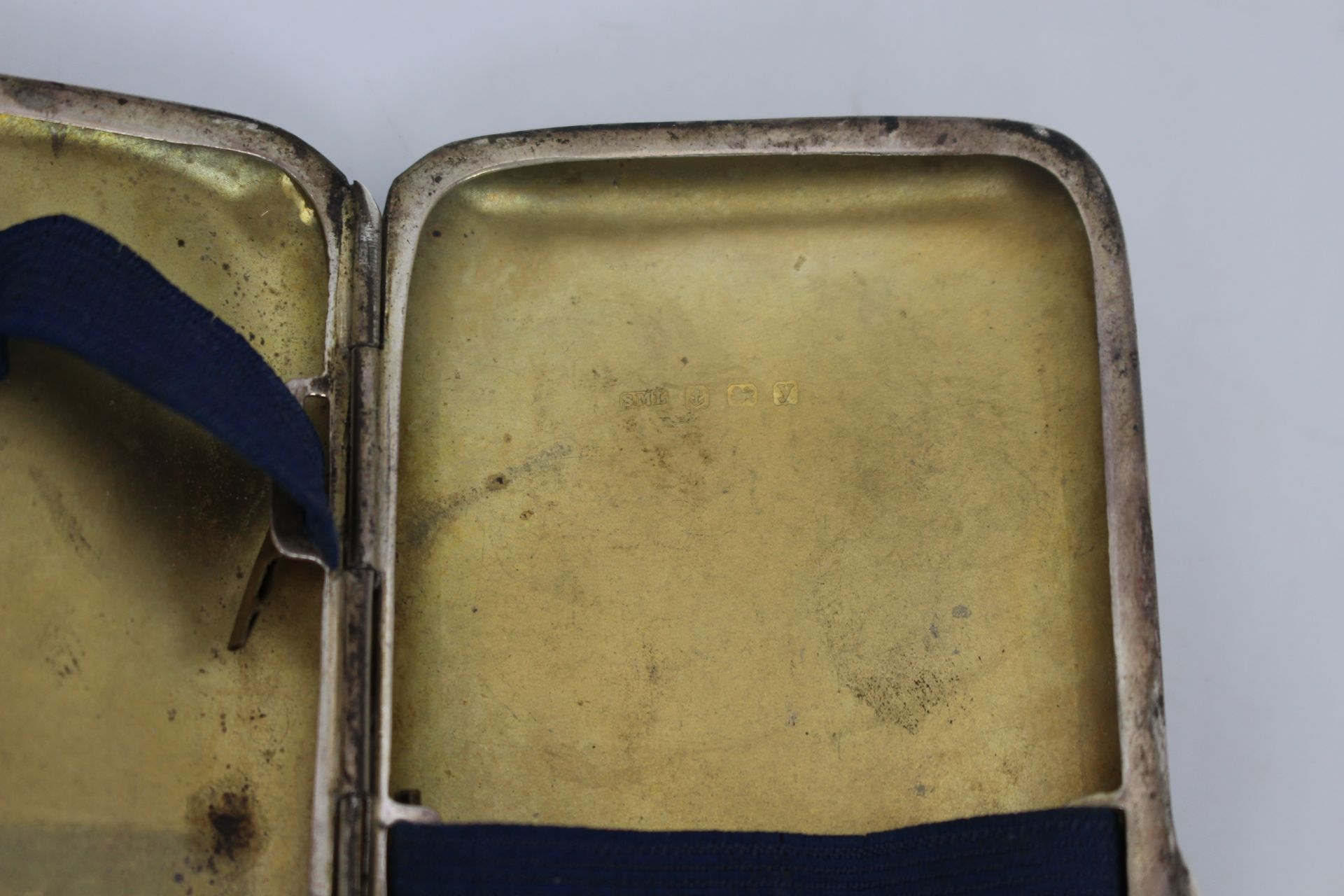 Solid Silver Cigarette Case by Samuel M Levi - Image 5 of 5