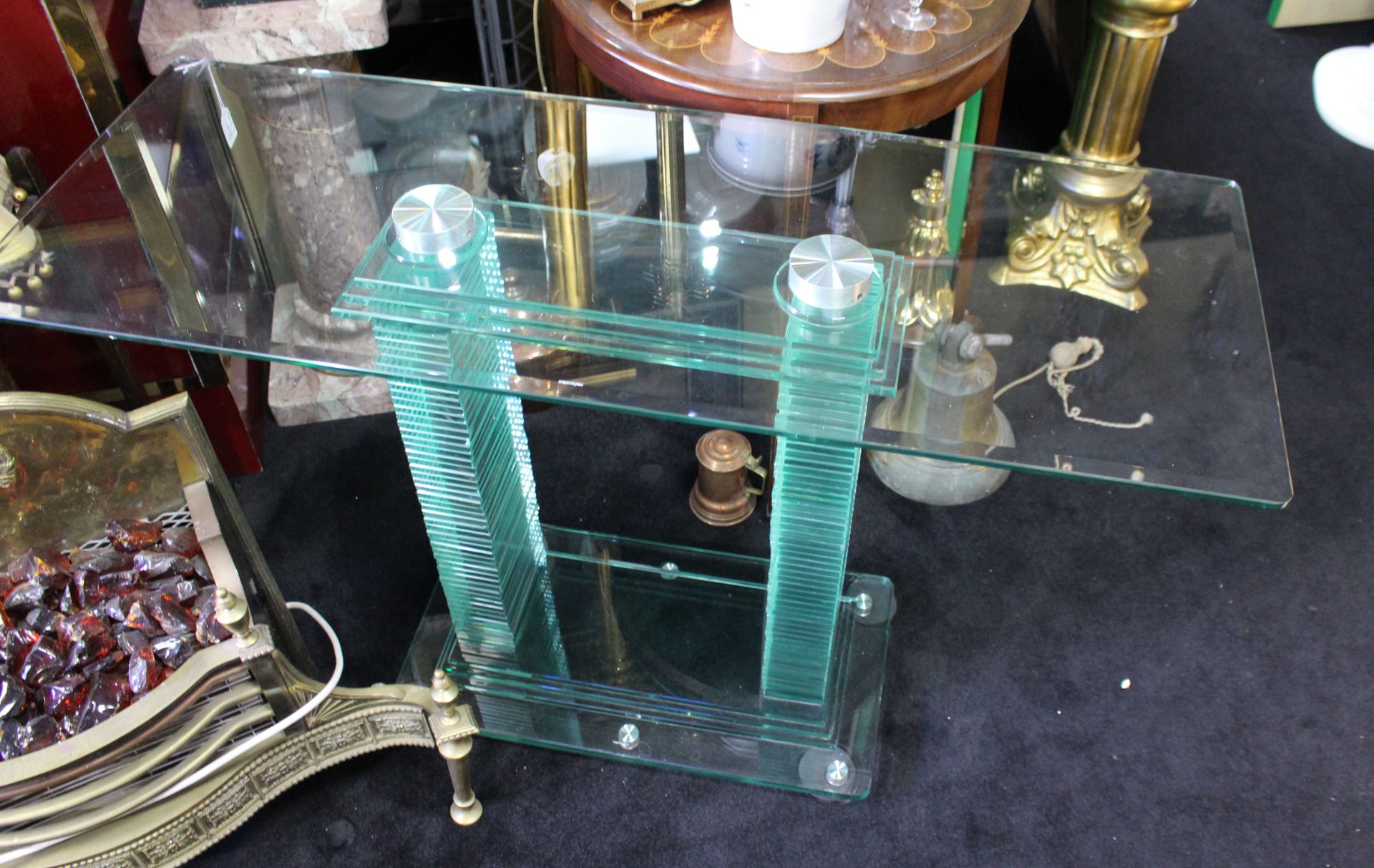 Heavy Glass Side Table