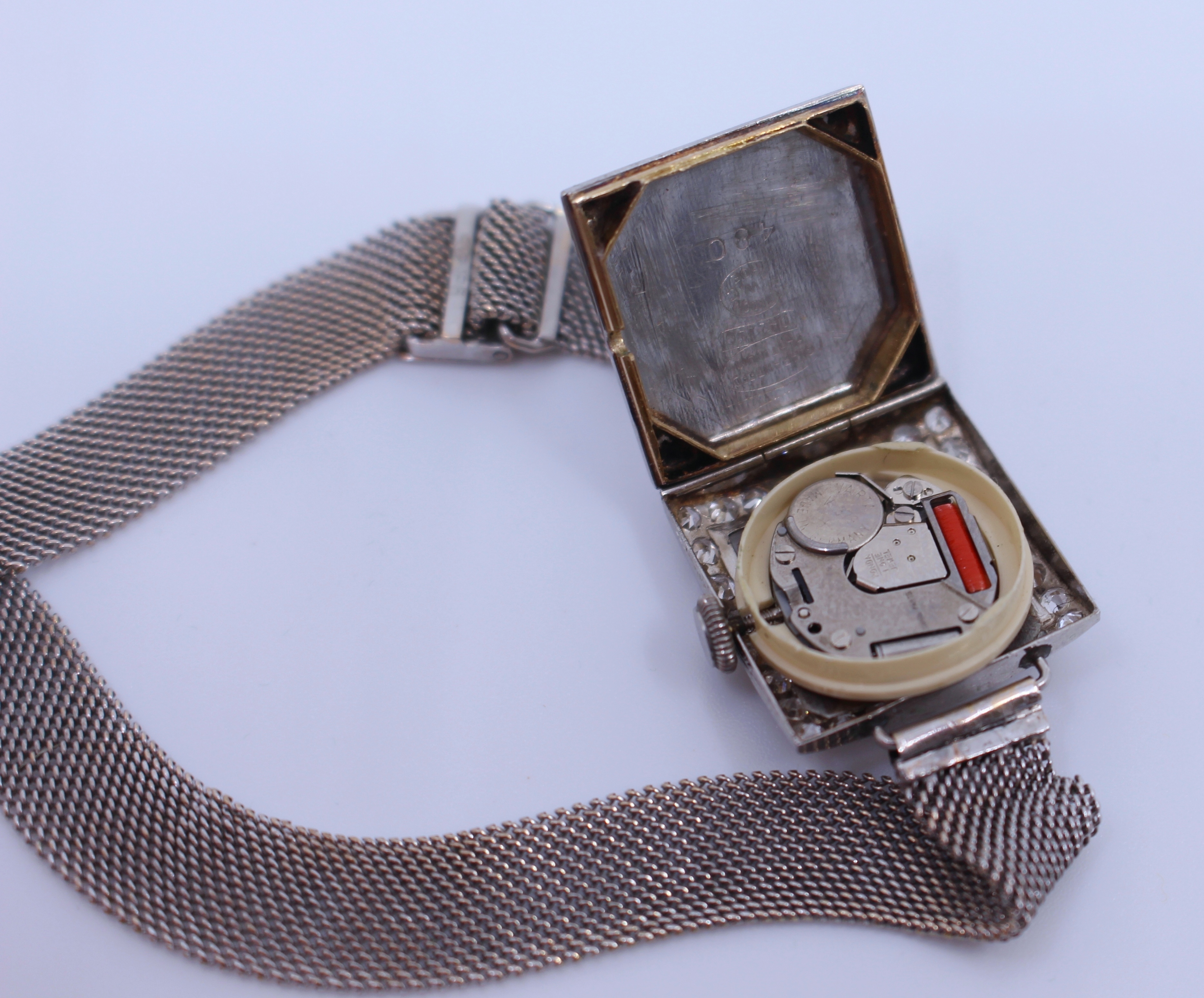 Art Deco Diamond Set Platinum & Gold Ladies Wristwatch - Image 12 of 15