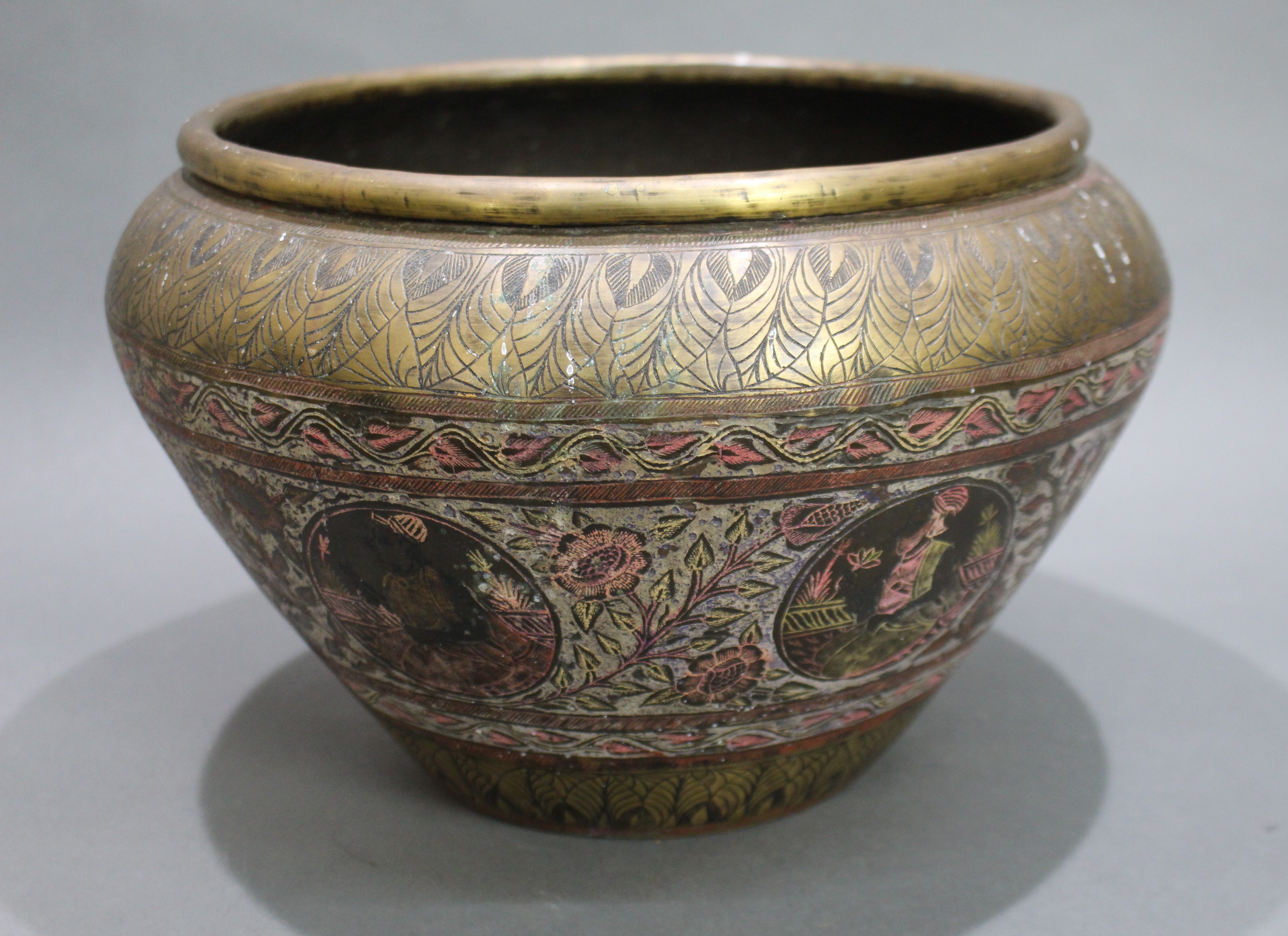 Large Antique Indian Brass Bowl