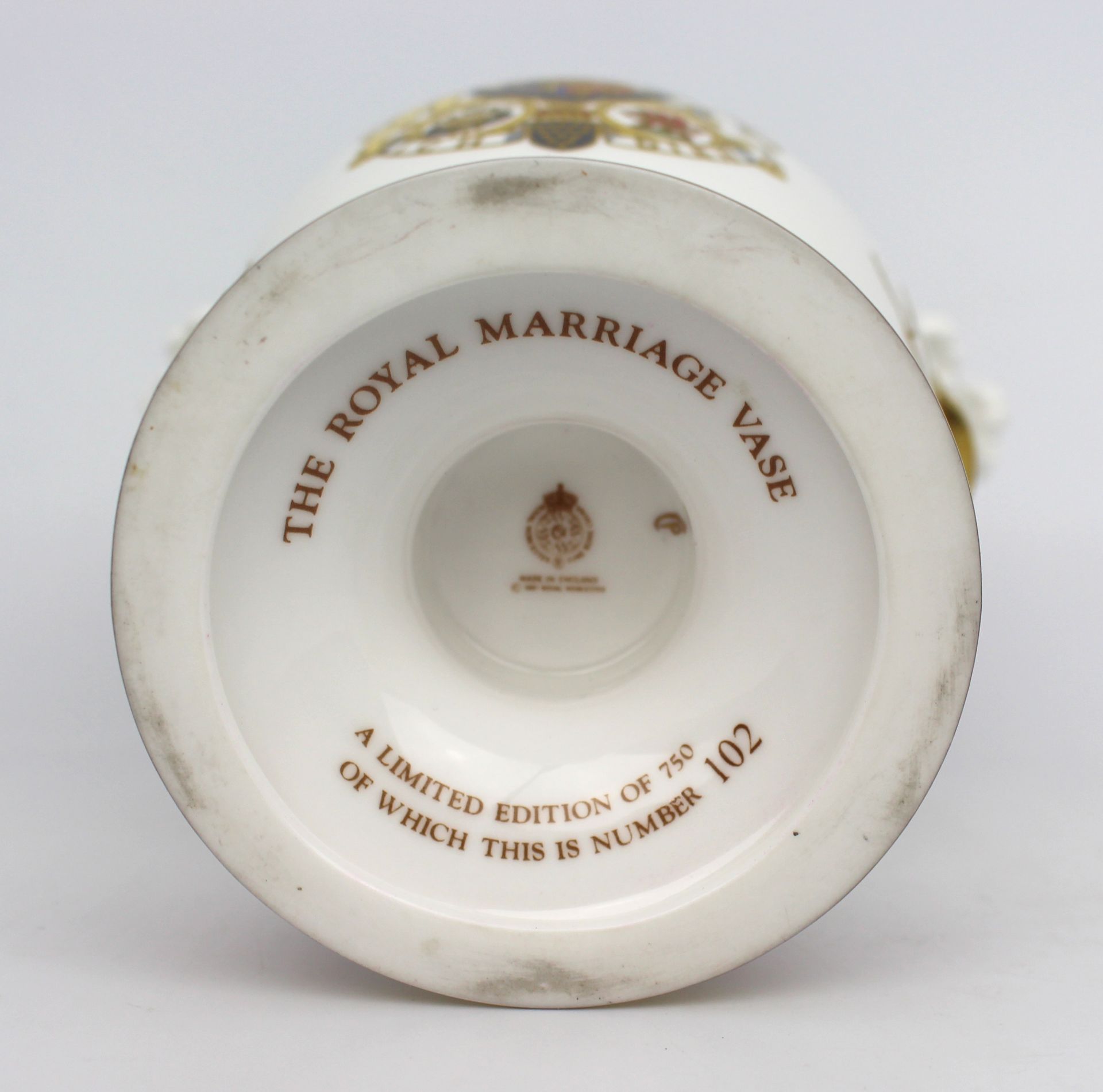 Royal Worcester Royal Marriage Vase - Image 6 of 6