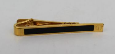 Dunhill Gold Plated Enamel Tie Clip