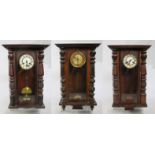 Collection of 3 Antique Wall Clocks