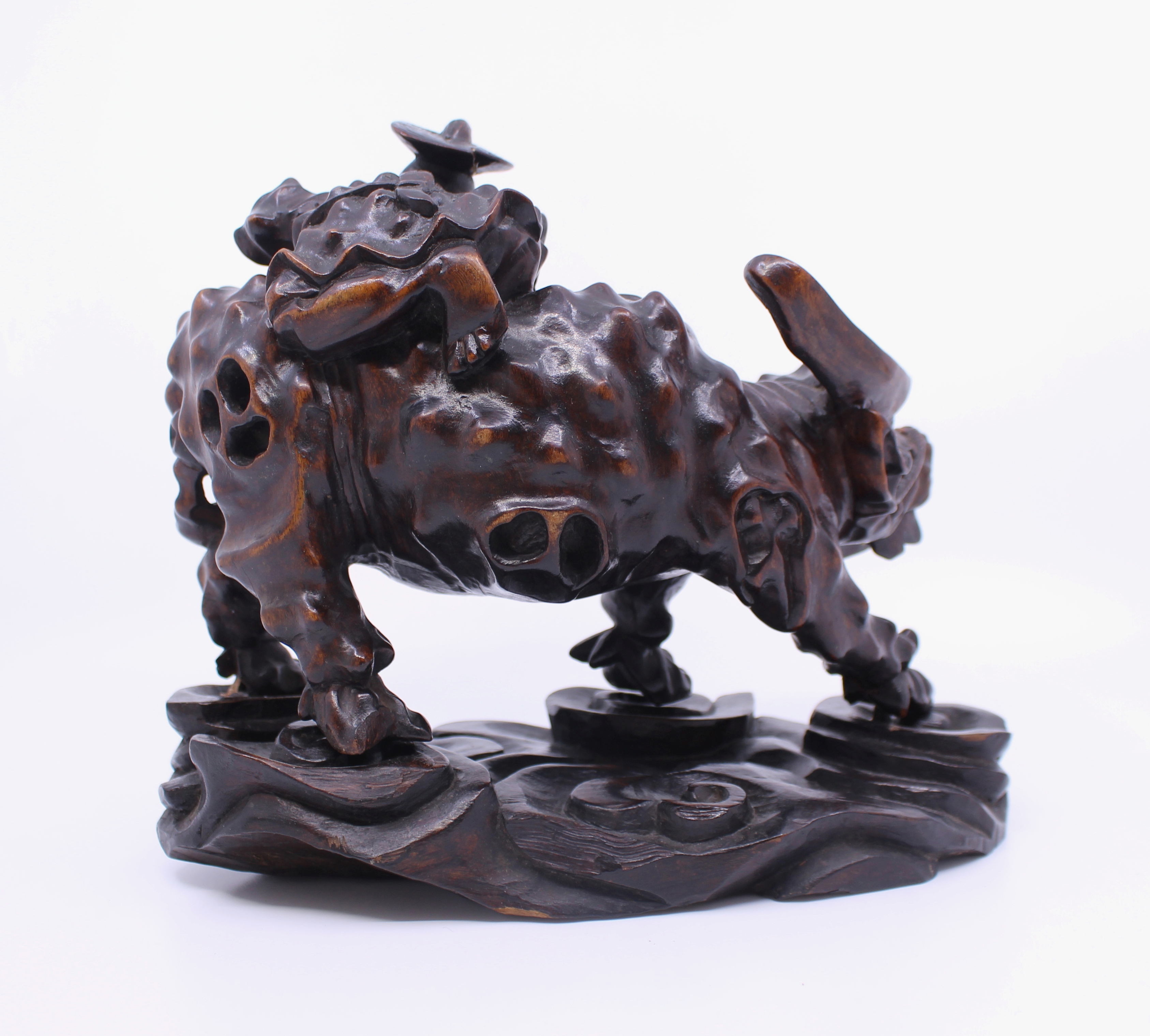 Chinese Carved Rootwood 19th c. Sculpture - Image 5 of 9