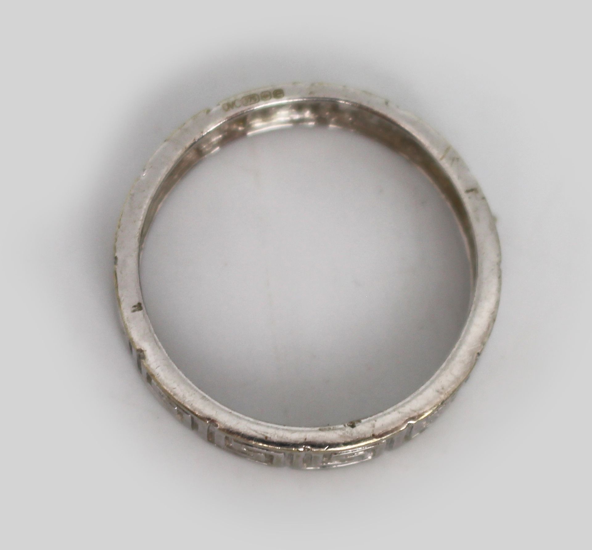 9K White Gold Greek Key Eternity Ring - Image 2 of 2