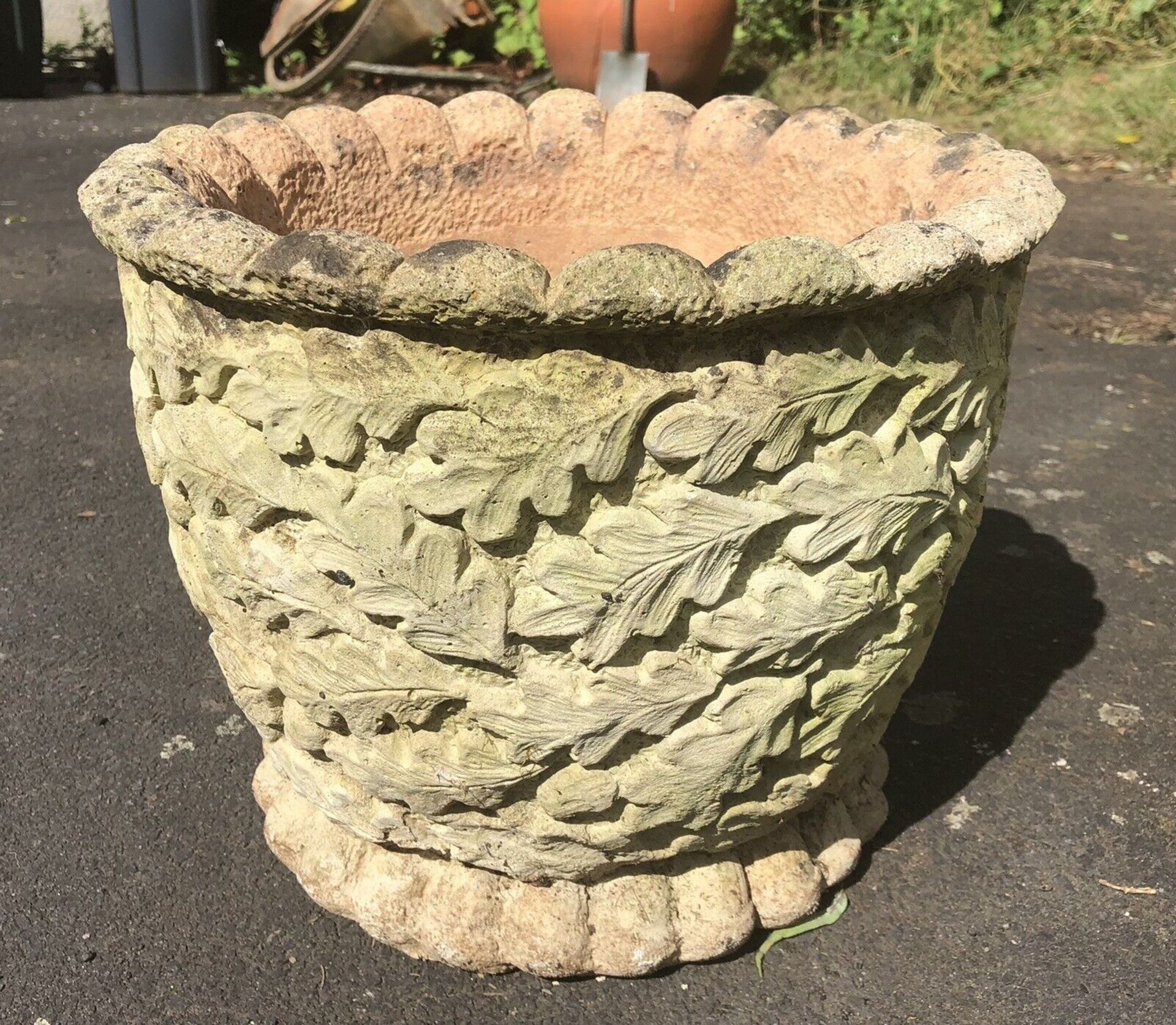 Pair Of Vintage Decorative Stone Planters - Image 2 of 4