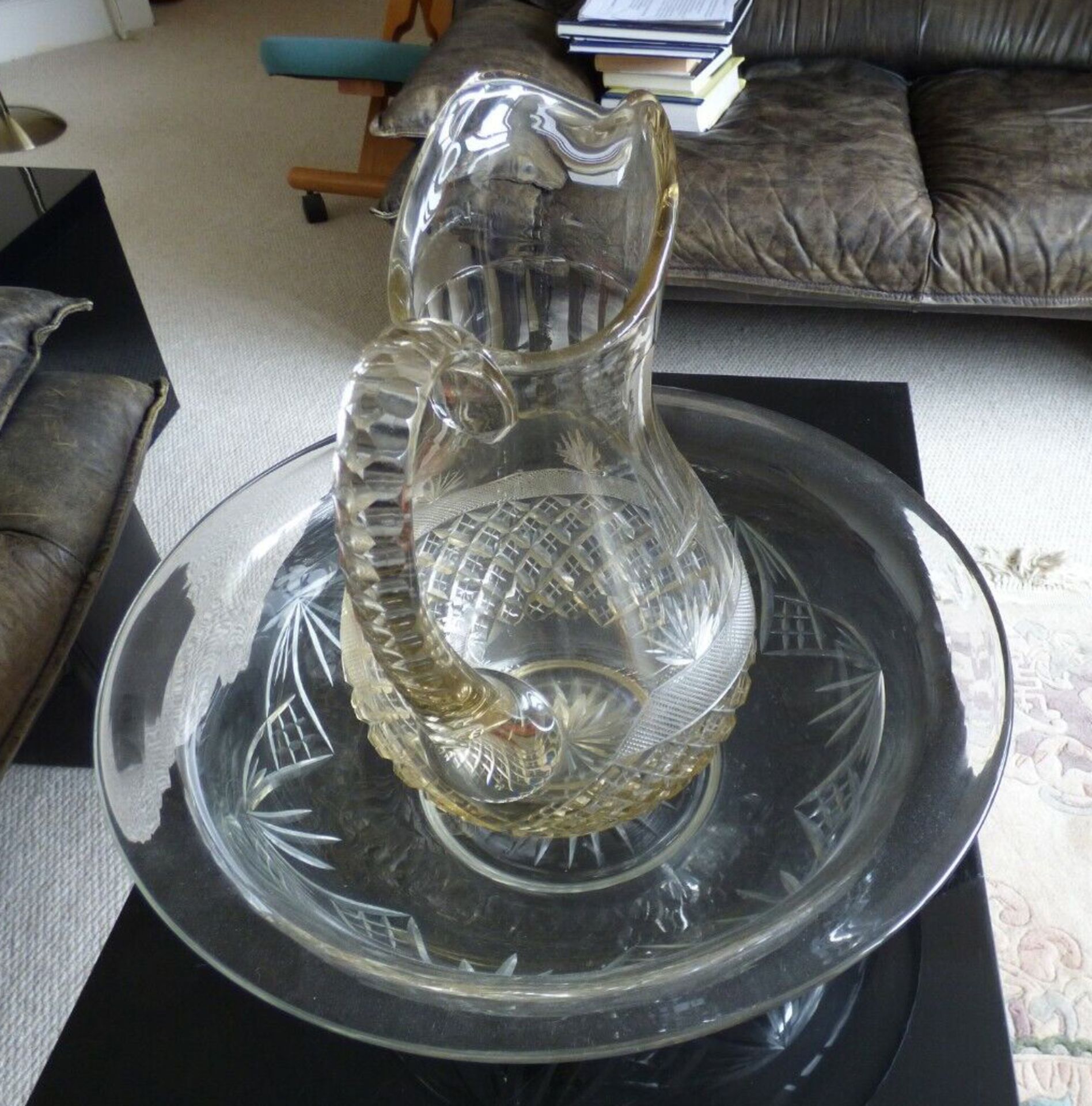 Fine Cut Glass Crystal Jug & Bowl - Image 2 of 3