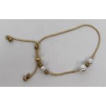 Gilt Pearl Bracelet