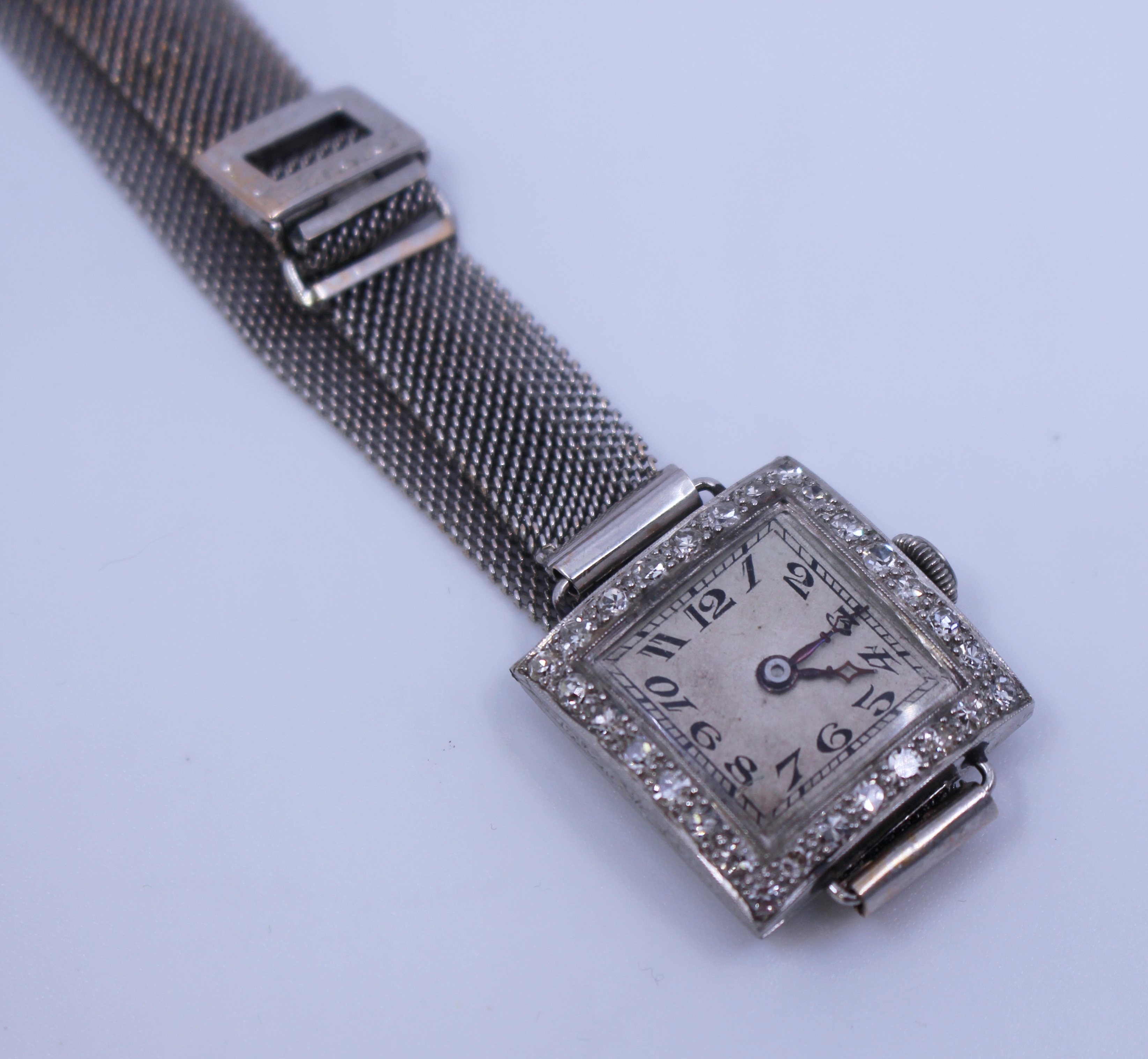 Art Deco Diamond Set Platinum & Gold Ladies Wristwatch - Image 6 of 15