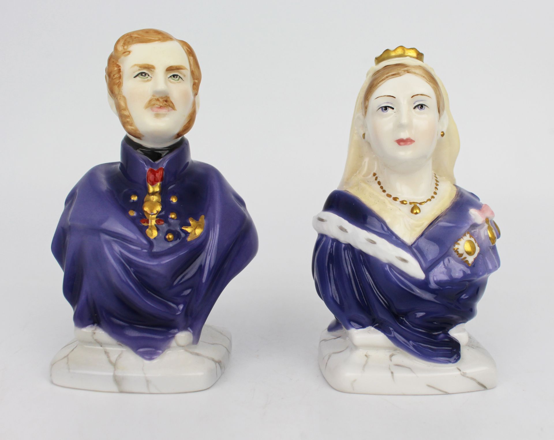 Pair of Royal Worcester Victoria & Albert Candle Snuffers